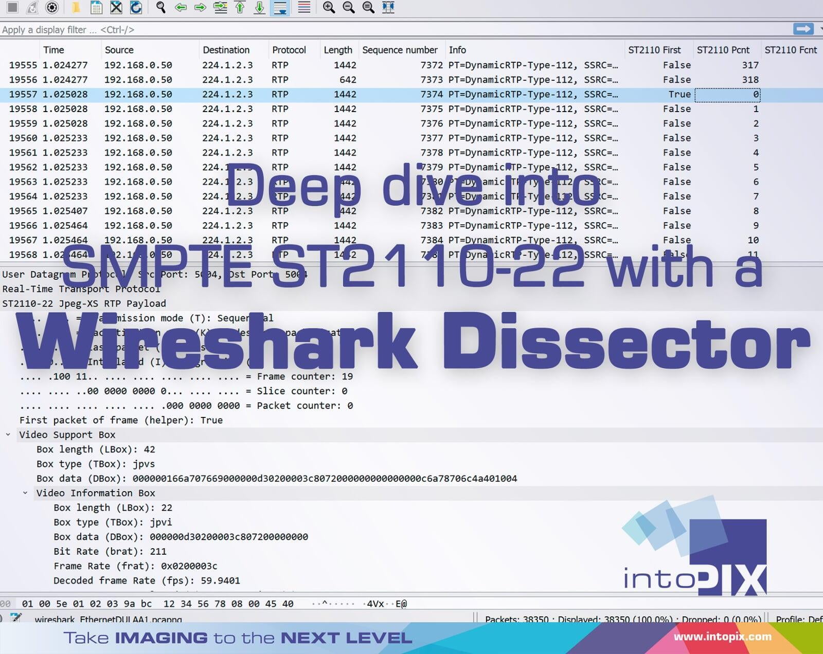 Deep dive into SMPTE ST2110-22 with a Wireshark Dissector